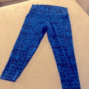 Neon blue yoga pant/legging